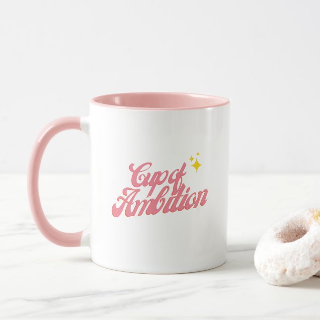 Mug Coupe d'Ambition, Puissance de la patronne féminin (Avec donut)