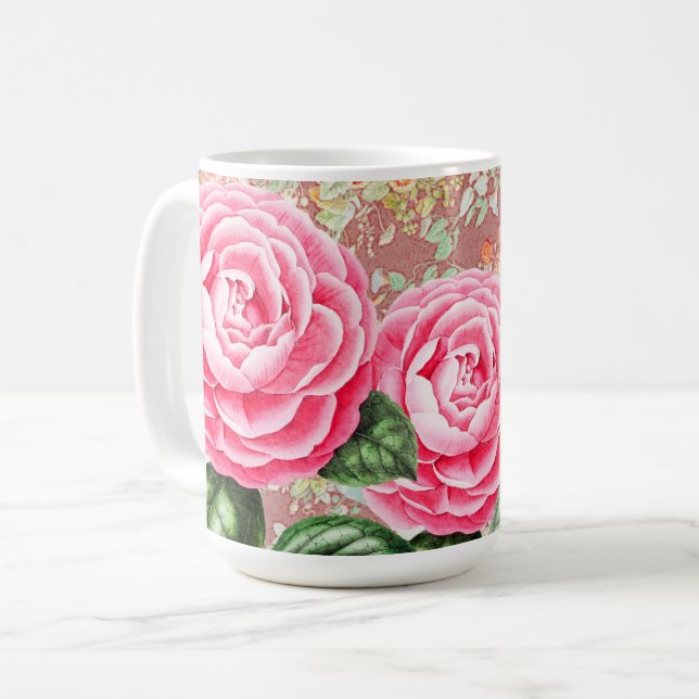 Mug Coupe d'art de la grande rose Roses (Devant gauche)