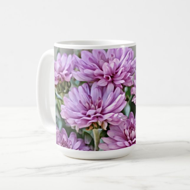 Mug Coupe d'art de la Musique de la Fleur de Lavande P (Devant gauche)