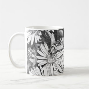 Mug Coupe d'Art fleur sauvage Coffee Cup Honey Bee & F