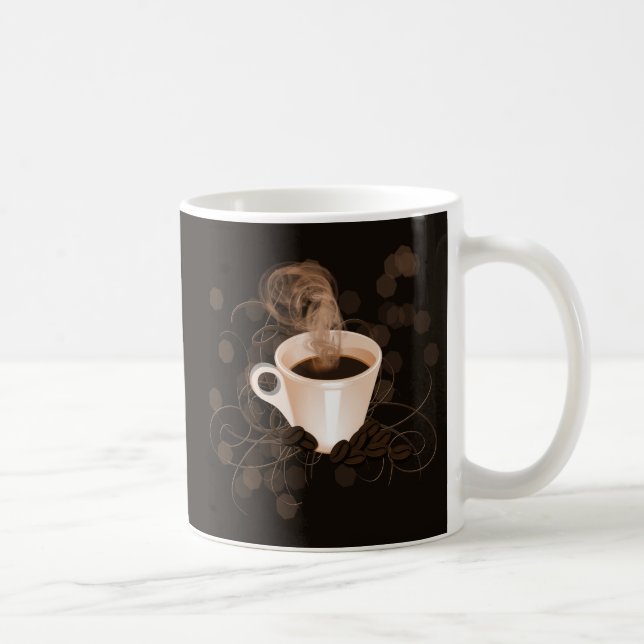 Mug Coupe de café avec pois et haricots (Droite)
