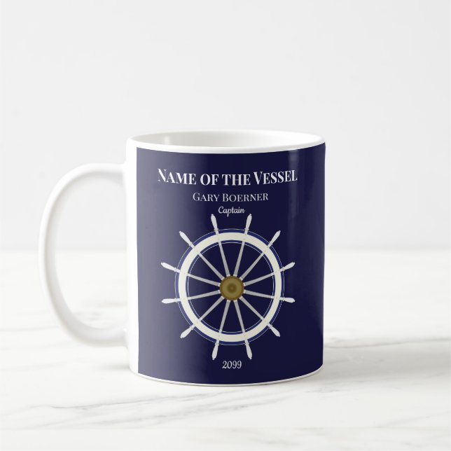 Mug Coupe de café du capitaine de vaisseau (Gauche)