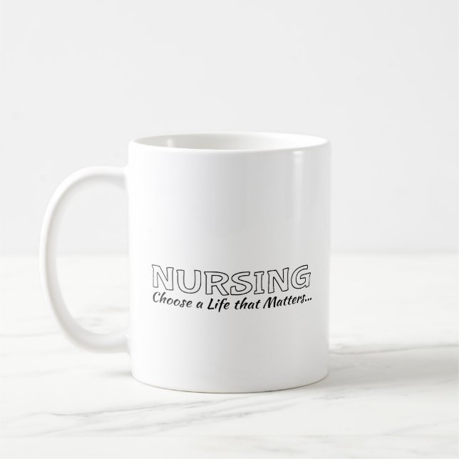 Mug Coupe de café : Soins infirmiers (Gauche)