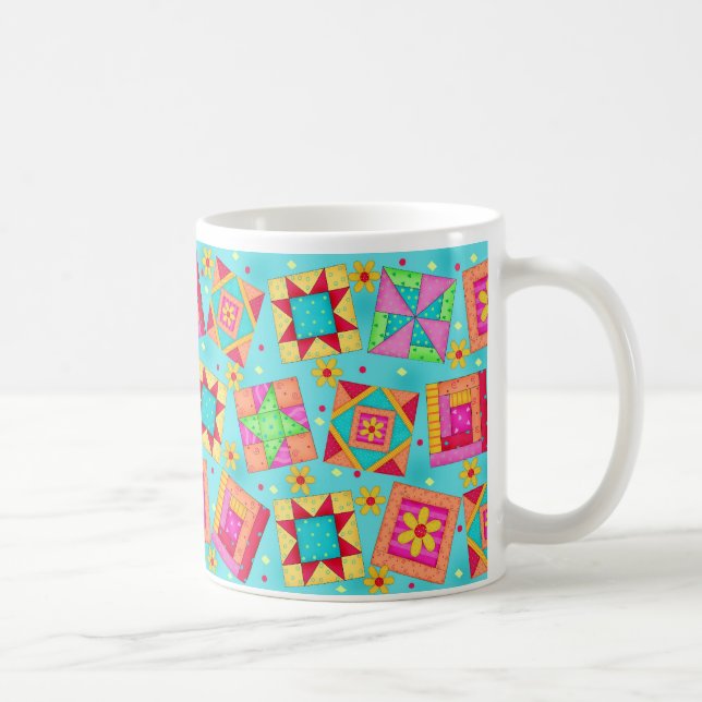 Mug Coupe de conception de surface à matchs turquoise (Droite)