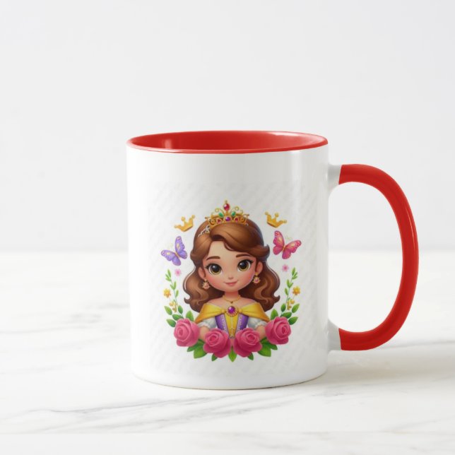 Mug Coupe de la Couronne de princesse rose (Droite)
