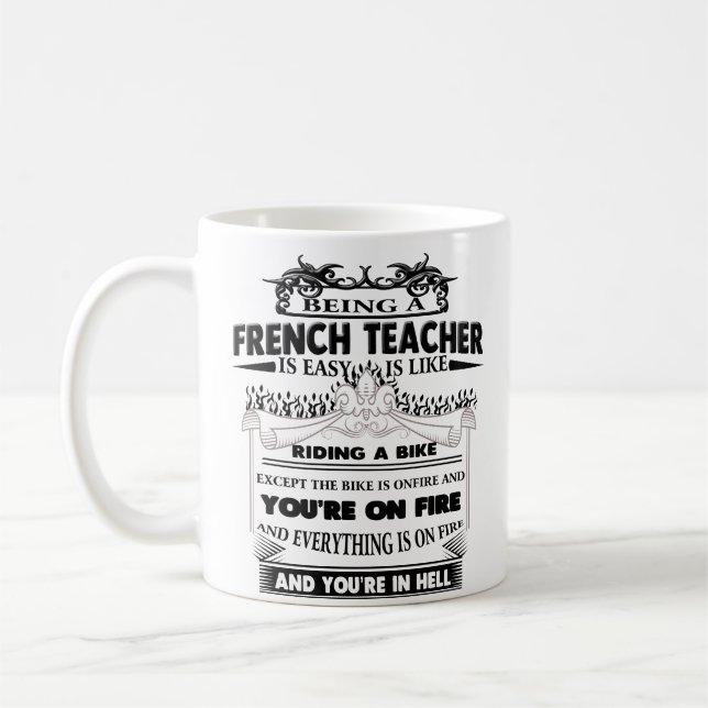 Mug Coupe des enseignants français de cadeaux amusants (Gauche)