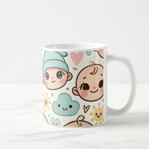 Mug Coupe d'illustration du visage de bébé mignon
