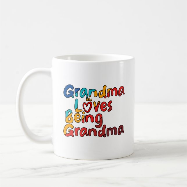 Mug Coupe Du Café : Grand-Mère Aime Être Grand-Mère (Gauche)