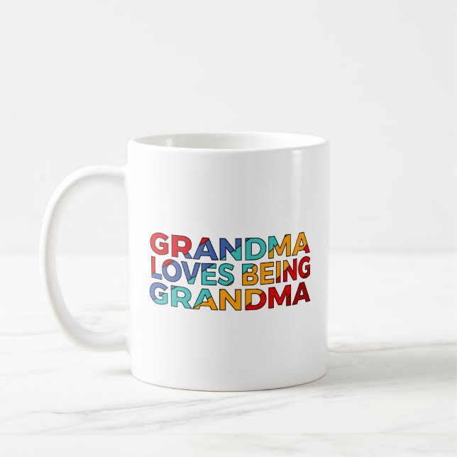Mug Coupe Du Café : Grand-Mère Aime Être Grand-Mère (Gauche)