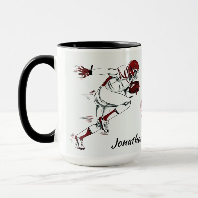 Mug Coupe du joueur de football de nom personnalisé (Gauche)