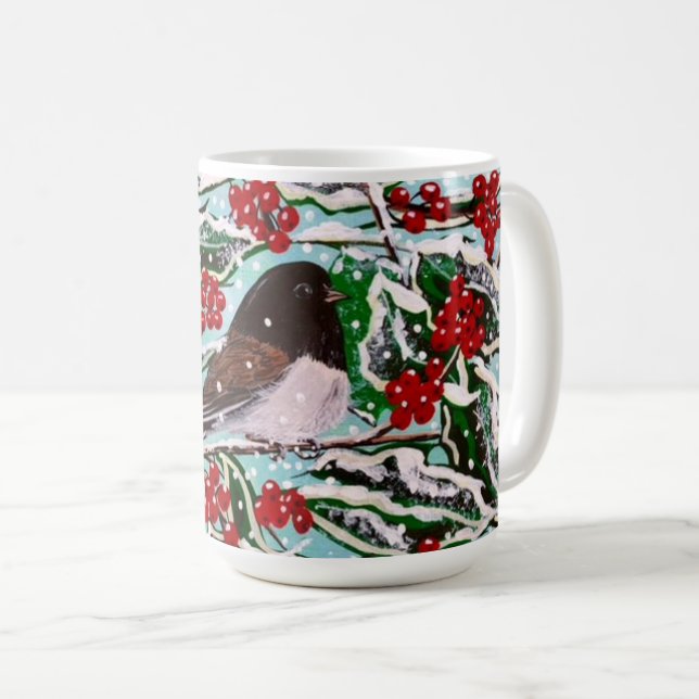 Mug Coupe Holly Berry Junco (Devant droit)