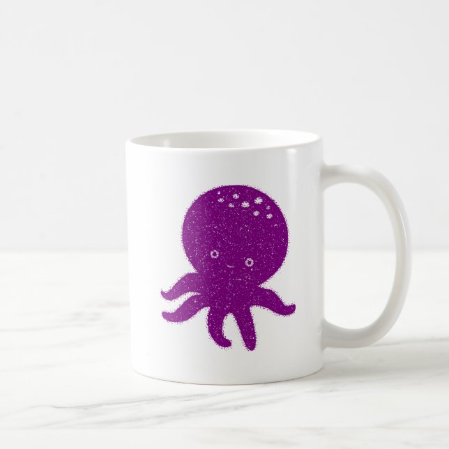 Mug Coupe violet octopus Ancien imprimé (Droite)