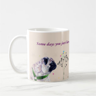 Mug Couper le Carlin et les fleurs