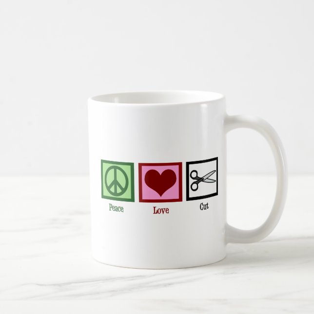 Mug Coupes de cheveux Peace Love (Droite)