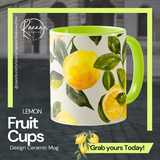 Mug Coupes de fruits - Conception de citron Musique cé (Créateur téléchargé)