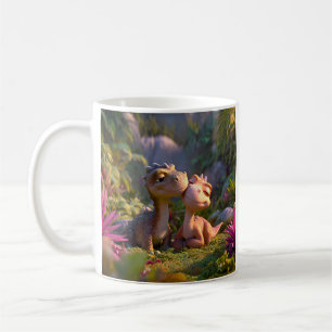 Mug Couple de bébés dinosaures adorables