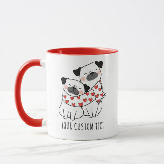Mug Couple de chien mignon Personnalisé Saint Valentin