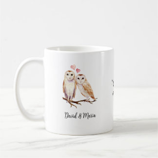 Mug Couple de hiboux amoureux