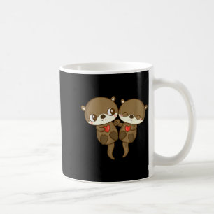 Mug Couple de loutres d'amour mignon Saint-Valentin Ho