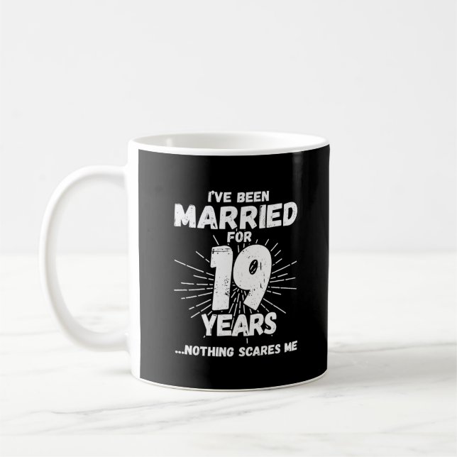 Mug Couples Mariés 19 Ans Drôle 19e Anniversaire de Ma (Gauche)