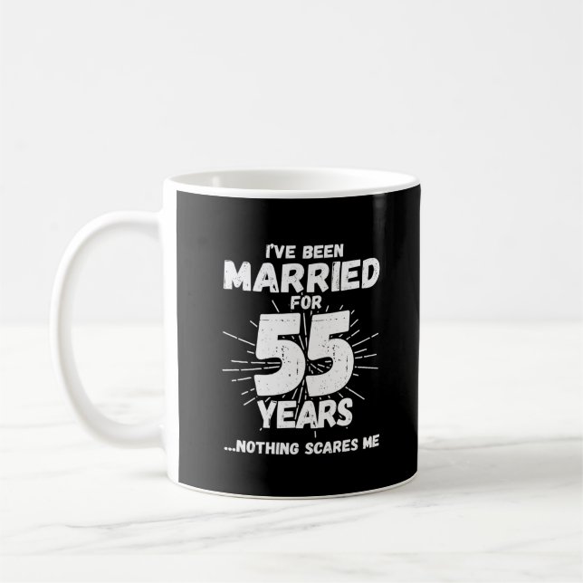 Mug Couples Mariés 55 Ans Drôle 55e Anniversaire de Ma (Gauche)