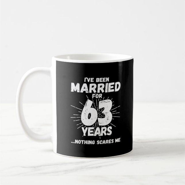 Mug Couples Mariés 63 Ans Drôle 63e Anniversaire de Ma (Gauche)