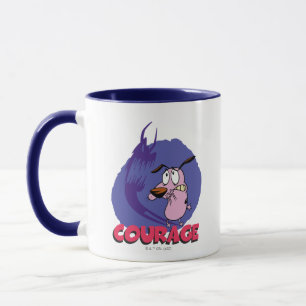 Mug Courage du chien lâché   Graphique instantané