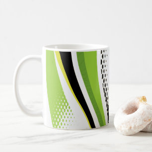 Mug Courbe Abstraite blanche et noire