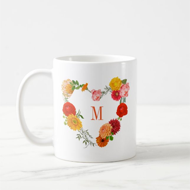 Mug Courbe florale colorée (Gauche)