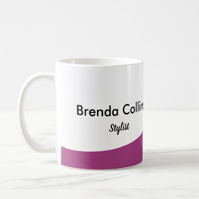Mug Courbe violette et blanc (Gauche)