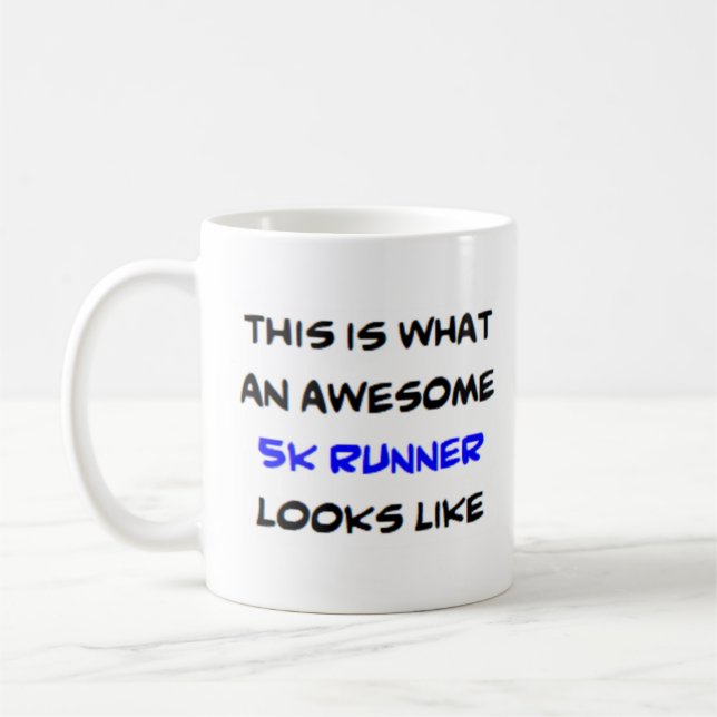 Mug coureur 5k, génial (Gauche)