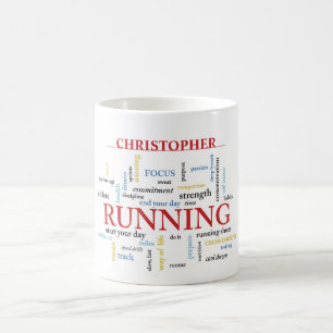 Mug Coureur avec des mots personnalisés