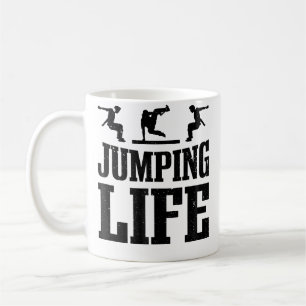 Mug Coureur libre sautant la vie Parcours libre Parkou