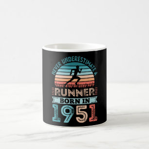 Mug Coureur né en 1951 70e anniversaire Gift Running D