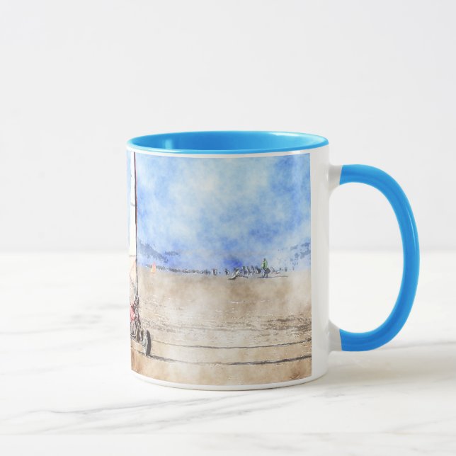 Mug Coureurs de Blokart sur la plage (Droite)