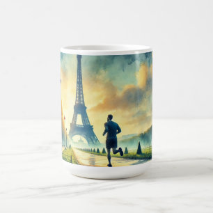 Mug Courir à Paris France Tour Eiffel