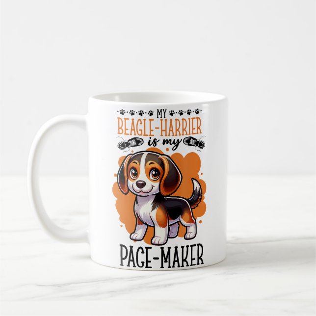 Mug Courir avec Beagle-Harrier (Gauche)