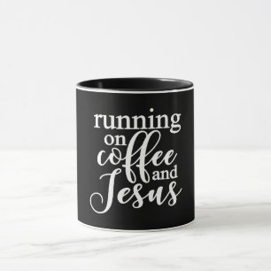 Mug Courir Sur Le Café Et Jésus