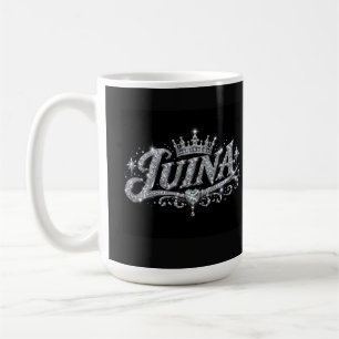 Mug Couronne de diamants de luxe LUINA Cadeau de nom p