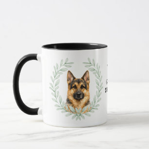 Mug Couronne de Eucalyptus Chien Berger Allemand Monog