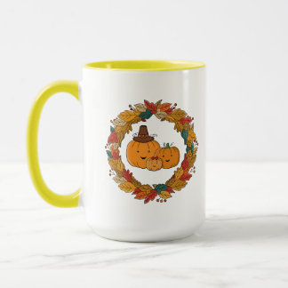 Mug Couronne de famille de citrouilles d'automne