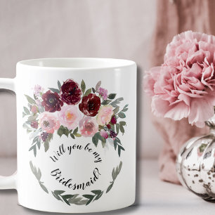 Mug Couronne de fleurs bordeaux et rose Entourage Prop