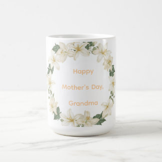 Mug Couronne de grand-mère florale cadeau de fête des 