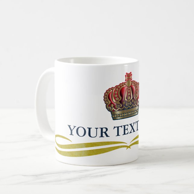 Mug Couronne de la Croix Royale - Bleu Or (Devant gauche)
