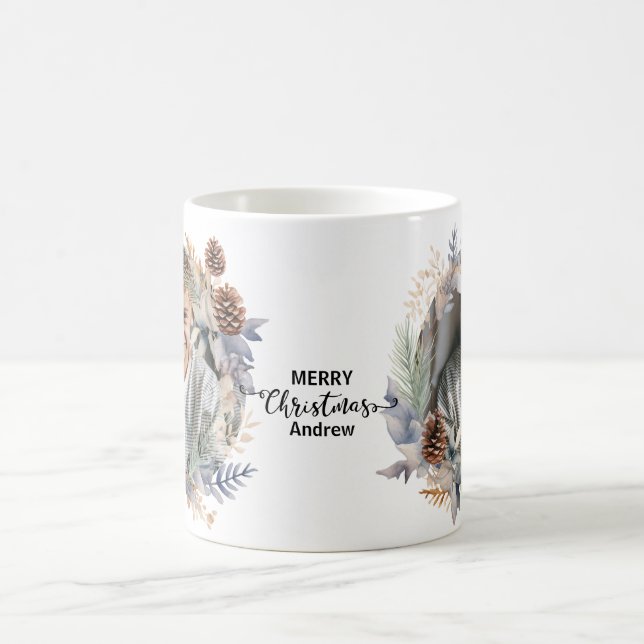 Mug couronne de noël moderne (Centre)