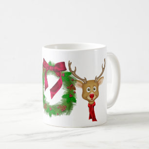 Mug Couronne et renne de JOIE de Noël