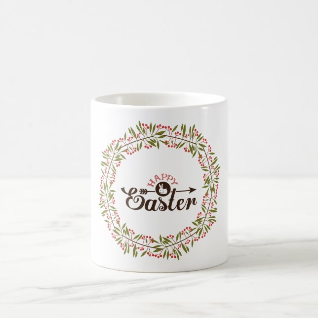 Mug Couronne Florale Avec Lapin (Centre)
