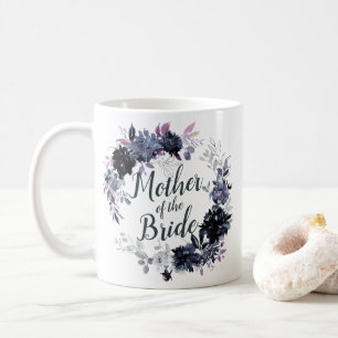 Mug Couronne florale nocturne chic mère de la mariée