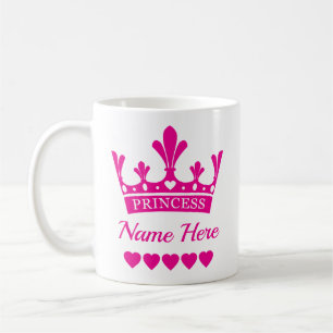 Mug Couronne princesse rose - Kinda Girl