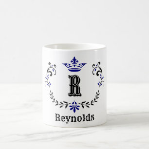 Mug Couronne Wreath Monogramme 'R' Personnalisé